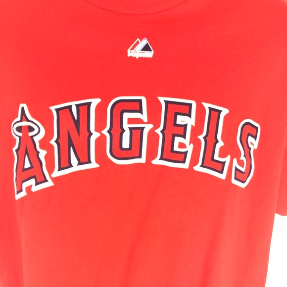 Majestic Men’s Angels Red T-Shirt L - Picture 2 of 5